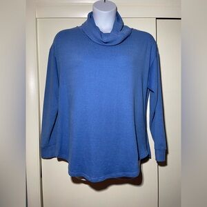 Cowl Neck Tunic Sweater Periwinkle Blue sz XL